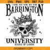 Barrington University SVG, Dark Romance Reader Svg, Spicy Romance Svg
